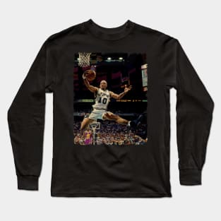 Rodman Grabbing a Rebound Against The Utah Jazz in Game of The 1994 Long Sleeve T-Shirt